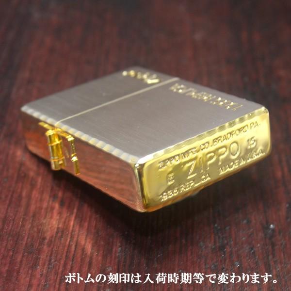 ジッポー ZIPPO ライター 1935レプリカ シンプルロゴ シルバー サイドゴールド