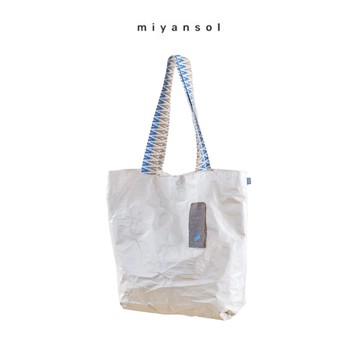 Miyansol - 韓國皺皺托特包-藍莓優格