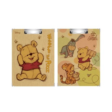 迪士尼Disney 板夾 A4-維尼/傳聲筒