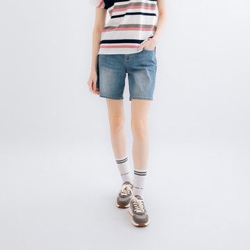 【Classic Vision】女裝-COOLMAX 牛仔短褲-淺藍色