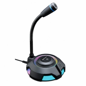 其他周邊 【e-Power】RGB電競麥克風  桌上型金屬軟管全指向性有線麥克風
