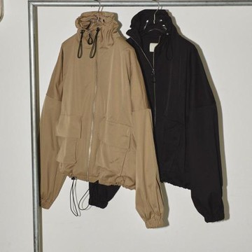 日單 2025秋季新品女復古高領短款抽繩風衣夾克外套 TODAYFUL