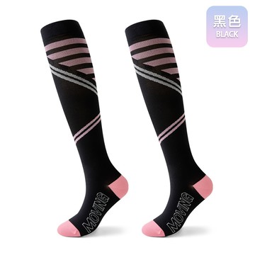 [凱得國際]KISSDIAMOND專業跑步健身運動中筒強壓機能襪KDG-X04 黑色