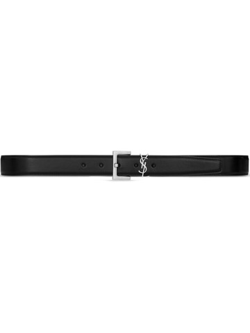 Saint Laurent - YSL leather belt - men - Calf Leather/Metal - 105 - Black