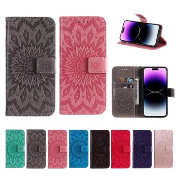 適用于LG K41S/K51S手機殼軟硅膠防摔電話保護套壓花太陽花翻蓋式皮套插卡支架男女款時尚個性簡約韓日風