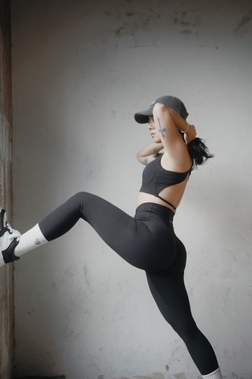 【V形腰線】翹臀彈性緊身褲/瑜珈褲/運動褲 - 包覆款