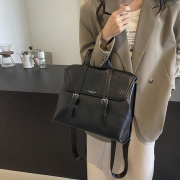 通勤大容量女式雙肩包2024新款秋冬季學院風后背包斜挎手提托特包