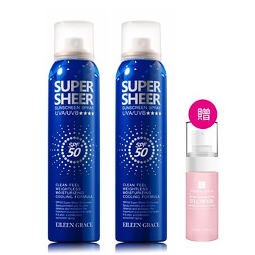 SPF50清爽沁涼防曬噴霧180mlX2+贈玫瑰保濕噴霧50mlX1