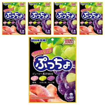 Puccho 軟糖 綜合桃葡味  90g  5個