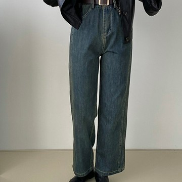 【巴黎精品】現貨+預購 高腰休閒褲闊腿長褲大碼寬褲直筒褲裙落地褲休閒女裝-水洗牛仔高腰女褲子a1cz55