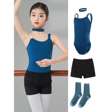 兒童舞蹈服女童練功服芭蕾舞茉莉小形體藝考級服夏季吊帶中國舞服