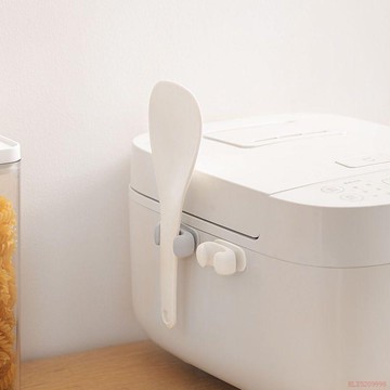 臺灣出貨12H🌈粘貼式飯勺收納架電飯煲壁掛米飯勺子放置架廚房不粘飯鏟硅膠掛鉤