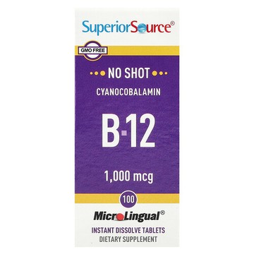 Superior Source, 氰鈷胺 B12，1000 微克，100 片 Microlingual® 速溶片