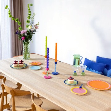 荷蘭 &Klevering 奶油擠花餐盤 26cm 橘