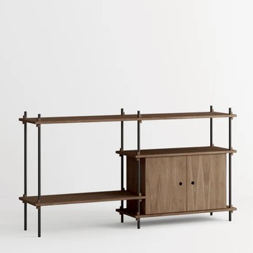 丹麥 MOEBE 寬版雙門置物櫃組合 煙燻橡木