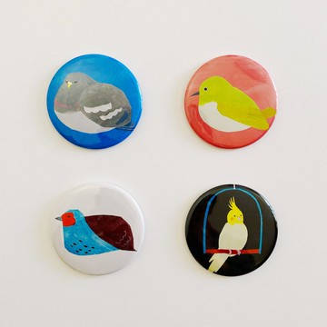 徽章組 鳥類 鵪鶉 玄鳳鸚鵡 綠繡眼 鴿子