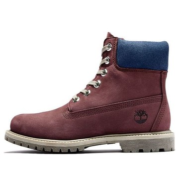 (WMNS) Timberland Premium 6 Inch Waterproof Boots 'Burgundy Nubuck'