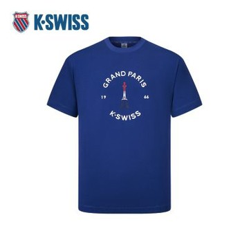 K-SWISS 短袖T恤 T-SHIRTKC7632MCTS12 男上衣 男裝 暗瓦藍色 1010777-415