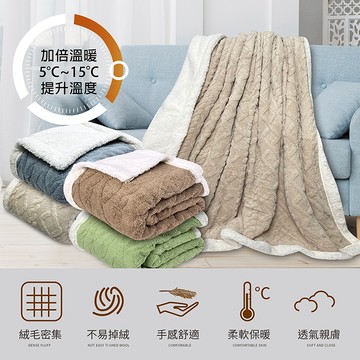 【多利寶寢具】INDIAN_塔夫絨多用途羊羔毯-顏色隨機出貨