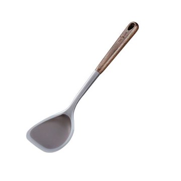 PUSH!廚房用品耐高溫食品級不粘鍋鏟 鏟子炒菜鏟透明矽膠鏟炒勺 D372