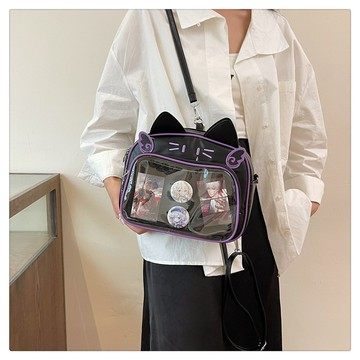 𝑳𝒖𝒄𝒌𝒚 𝒑𝒂𝒄𝒌✨百搭y2k韆禧辣妹ins風痛包單肩包雙肩漫畵機械貓貓休閒通懃兩用包