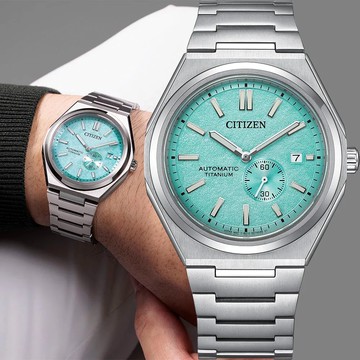 CITIZEN 星辰錶 Super-Titanium系列 Forza 超級鈦 小秒針自動上鍊機械錶 男錶-NJ0180-80M