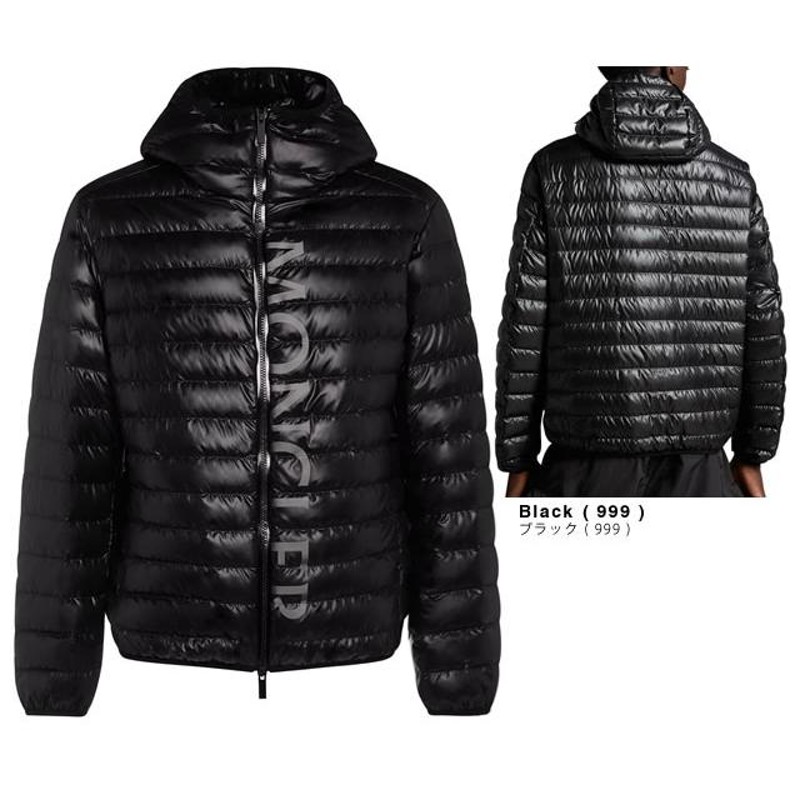 モンクレール MONCLER ダウン ダウンジャケット ライトダウン ショートダウンジャケット メンズ ロゴ ブランド 大きいサイズ 光沢 黒  ブラック | LINEショッピング