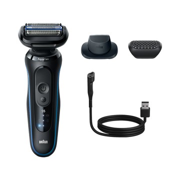 【BRAUN】53-B12000S 5系PRO 免拆快洗電鬍刀 贈:MEDISANA 24合1藍牙多功能體脂計 BS330 CONNECT - 白