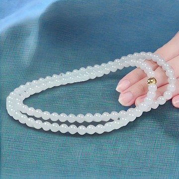 冰種翡翠鍊珠項鍊 | 天然緬甸A貨翡翠 | 送禮