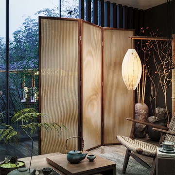 免運附發票 超低價 工廠直銷 屏風隔斷客廳折疊可移動現代簡約辦公室遮擋入戶臥室進門純實木定 出貨快CH71030