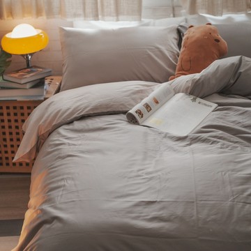 棉床本舖｜光影❱80s天絲棉(萊賽爾天絲™+純棉)-床包+兩用被 - Q4加大床包+兩用被組/含枕套\t