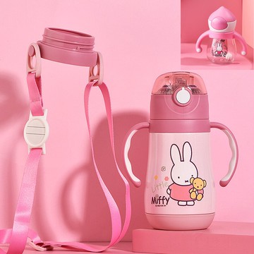 兒童學飲杯 米菲兒童保溫杯女孩316食品級帶吸管學飲杯兩用兒童寶寶外出攜帶『XY28144』