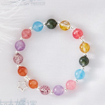 銀 - 隨心所欲7A晶石手鍊(含開光)五行、招財、事業、貴人、人際