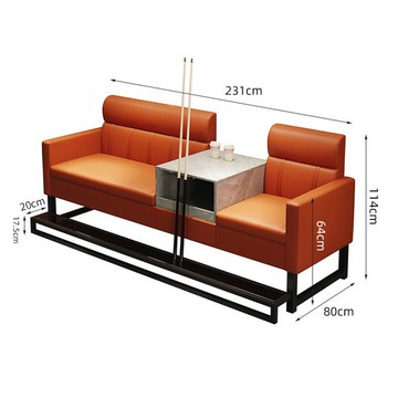 臺球廳觀球沙發輕奢加厚軟包椅組合棋牌室觀球椅廠家批發臺球沙發【0113103DD】