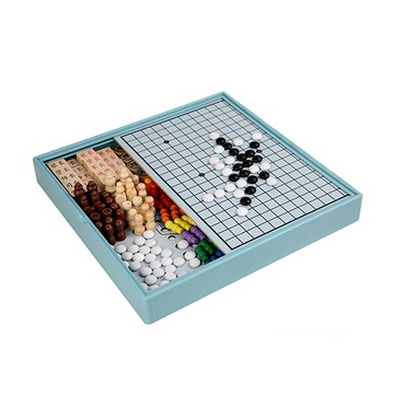 OMG 三合一兒童多功能遊戲棋 益智棋類玩具 親子桌遊 跳棋/飛行棋/五子棋 新年禮物/交換禮物