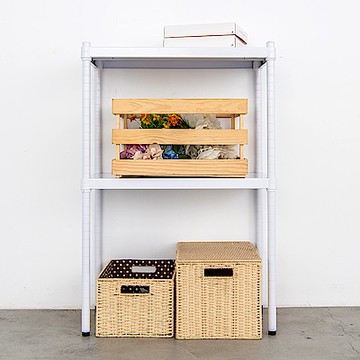 dayneeds 極致工藝 60x35x90cm二層置物架(烤漆白) 收納架/儲藏架/書架