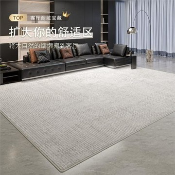 地毯客廳意式新款高級感素色極簡免洗防水防污大面積全鋪臥室地毯