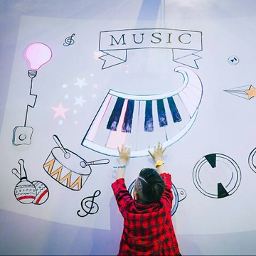 導電油墨互動投影魔法墻面石墨導電大屏AR雷達觸控墻石墨烯投影