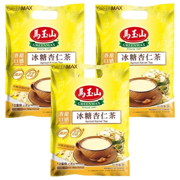 馬玉山冰糖杏仁茶 香甜口感 高鈣  30g  12包  3袋