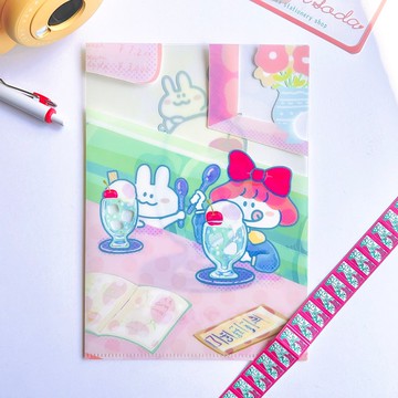 A5文件夾 懷舊汽水冰淇淋