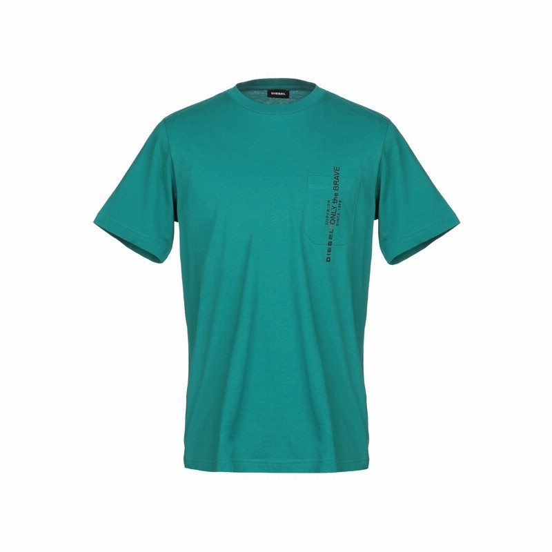 ディーゼル Diesel T シャツ エメラルドグリーン L コットン 100 T シャツ 通販 Lineポイント最大1 0 Get Lineショッピング