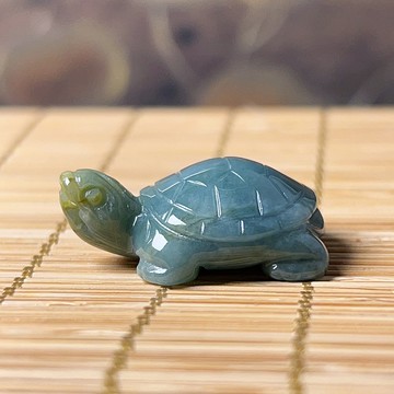 【吉祥‧長壽】飄花翡翠烏龜 | 天然A貨翡翠 | 送禮