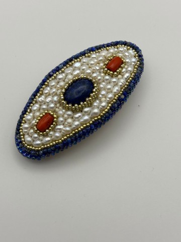 民族風格、淡水珍珠手工髮夾