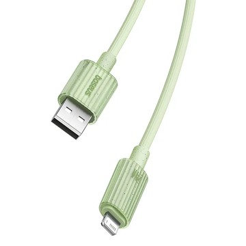 【倍思】環保系列 USB to Lightning 2.4A 環保材質快速充電線 PD線材 1m (光合綠)
