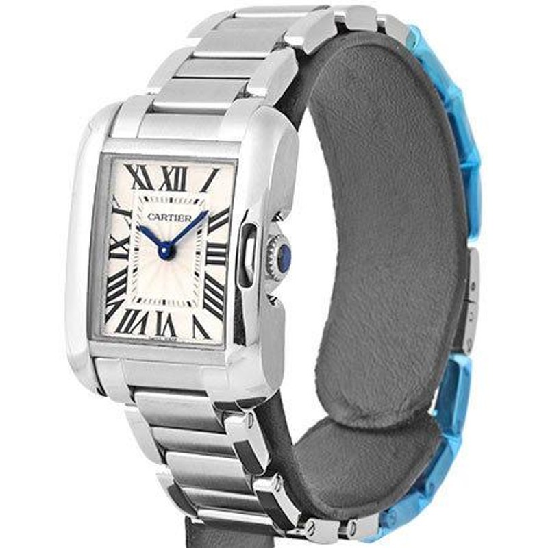 カルティエ Cartier タンク アングレーズ SM SS レディース 時計 クォーツ シルバー文字盤 W5310022 | LINEショッピング