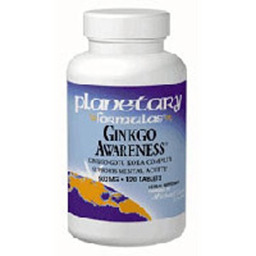Ginkgo Awareness 60 Tabs by Planetary Herbals