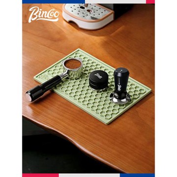 Bincoo蜂窩吧臺墊咖啡器具杯子瀝水墊壓粉布粉桌面防滑收納墊