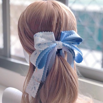 獨家款浪漫花朵拼色相交夾香蕉夾仙女夾