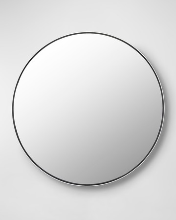 Aranya 36" Round Wall Mirror, Black