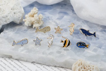 海馬 海星 藍鯨 海洋生物 手鍊 手工飾品 生日禮物 紙盒包裝